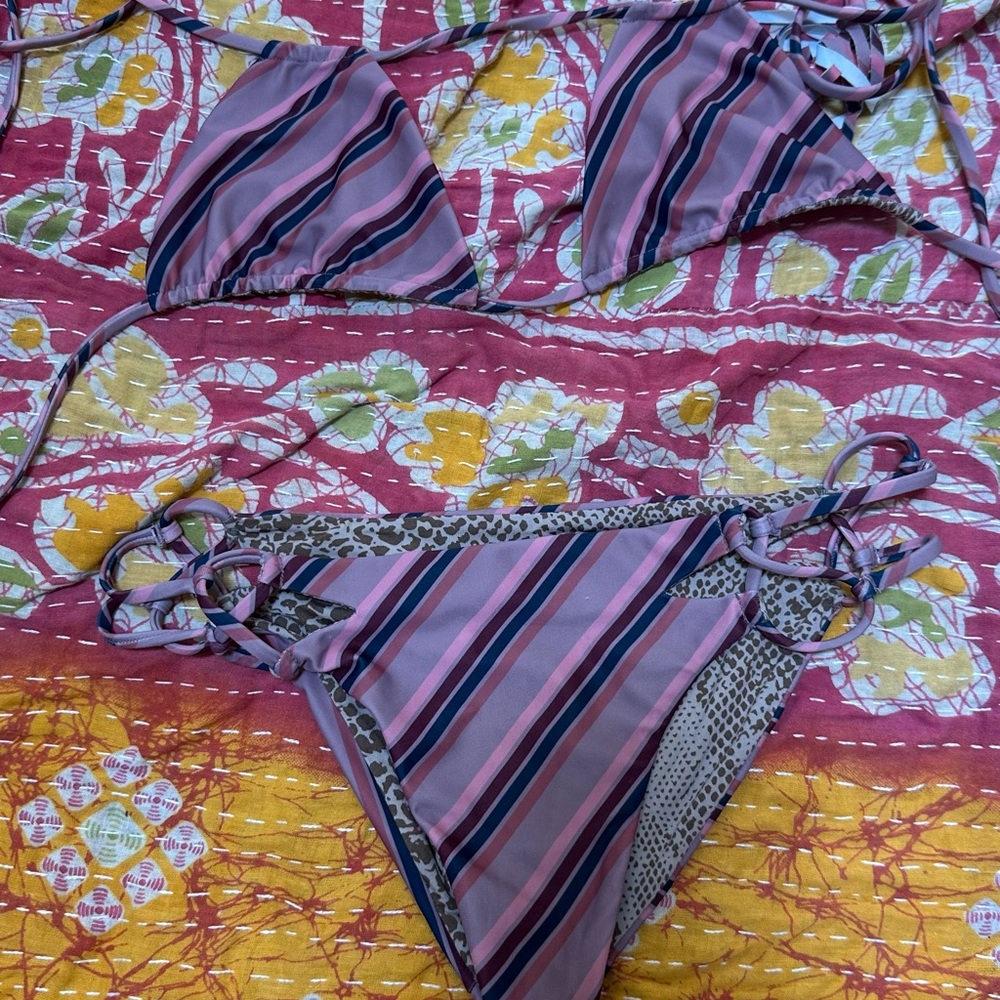 Striped Acacia Bikini Set